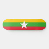 Flagge Myanmars (Birma) Skateboard (Horizontal)