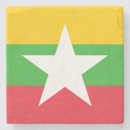 Flagge Myanmars (Birma) Steinuntersetzer
