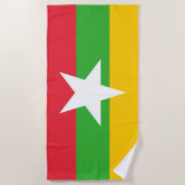 Flagge Myanmars (Birma) Strandtuch (Vorderseite)