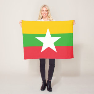 Flagge Myanmars Fleecedecke
