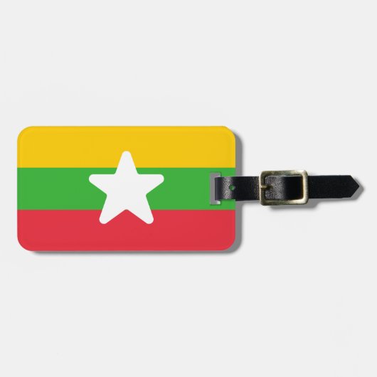 Flagge Myanmars Gepäckanhänger (Vorderseite horizontal)