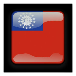 Flagge Myanmars Poster