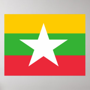 Flagge Myanmars Poster