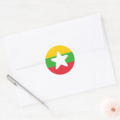 Flagge Myanmars Runder Aufkleber (Umschlag)