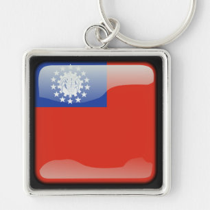 Flagge Myanmars Schlüsselanhänger