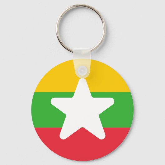 Flagge Myanmars Schlüsselanhänger (Vorderseite)