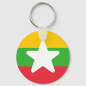 Flagge Myanmars Schlüsselanhänger (Rückseite)