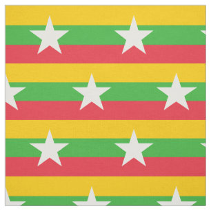 Flagge Myanmars Stoff