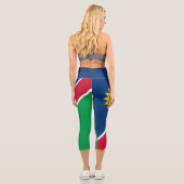 Flagge Namibias Capri Leggings (Rückseite)