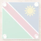 Flagge Namibias Glasuntersetzer (Rückseite)