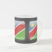 Flagge Namibias Mattglastasse (VorderseiteRechts)
