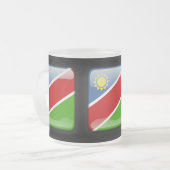 Flagge Namibias Mattglastasse (Vorderseite Links)