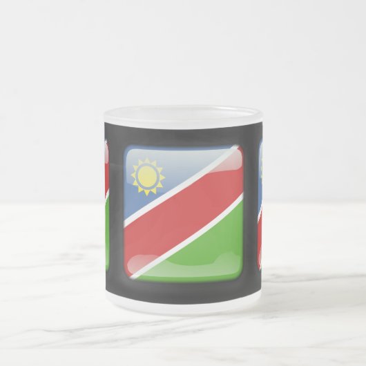 Flagge Namibias Mattglastasse (Mittel)