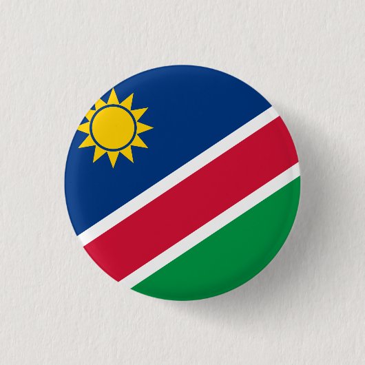 Flagge Namibias (Namibia) Button (Vorderseite)