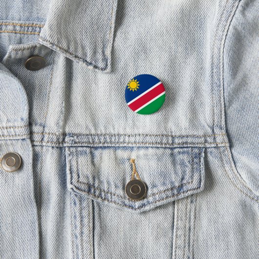 Flagge Namibias (Namibia) Button (Beispiel)