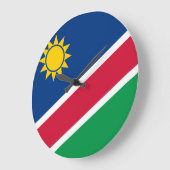 Flagge Namibias (Namibia) Große Wanduhr (Winkel)