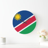 Flagge Namibias (Namibia) Große Wanduhr (Zuhause)