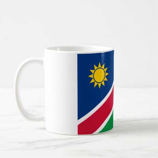 Flagge Namibias (Namibia) Kaffeetasse (Links)