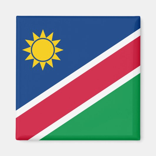 Flagge Namibias (Namibia) Magnet (Vorne)