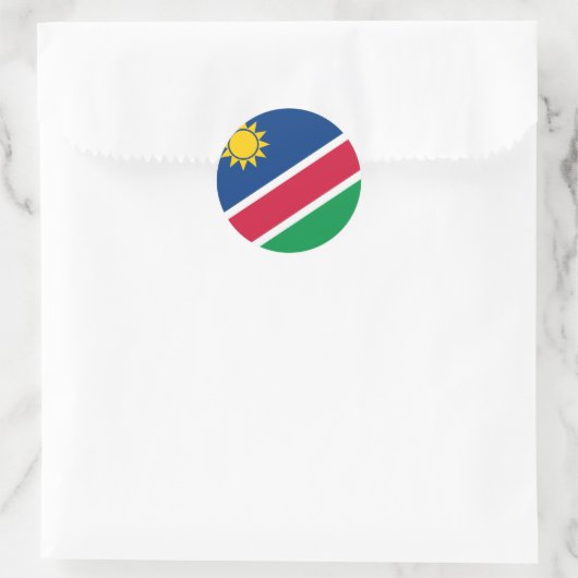 Flagge Namibias (Namibia) Runder Aufkleber (Tasche)