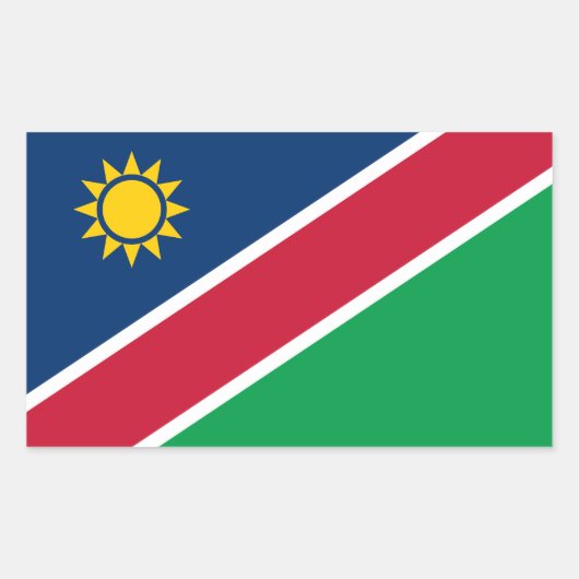 Flagge Namibias Rechteckiger Aufkleber (Vorderseite)