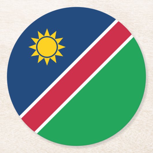 Flagge Namibias Runder Pappuntersetzer (Vorderseite)