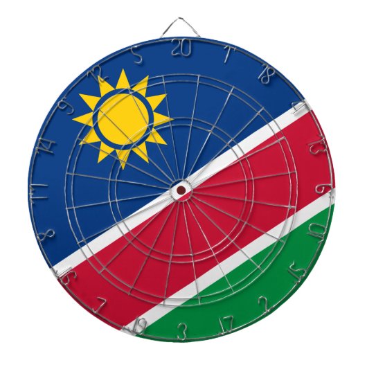 Flagge Namibias (Südafrika) Dartscheibe (vorne)