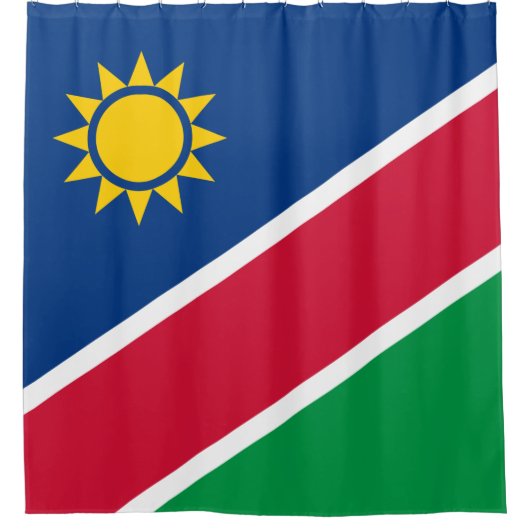 Flagge Namibias (Südafrika) Duschvorhang (Vorderseite)