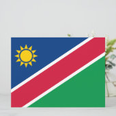 Flagge Namibias (Südafrika) Karte (Stehend Vorderseite)