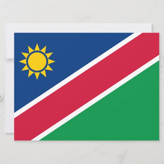 Flagge Namibias (Südafrika) Karte (Vorderseite)