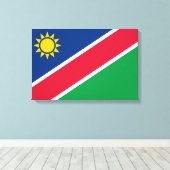 Flagge Namibias (Südafrika) Leinwanddruck (Insitu (Holzboden))