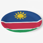 Flagge Namibias (Südafrika) Pappteller (Schrägansicht)