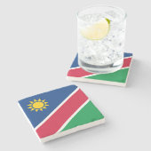 Flagge Namibias (Südafrika) Steinuntersetzer (Seitenansicht)