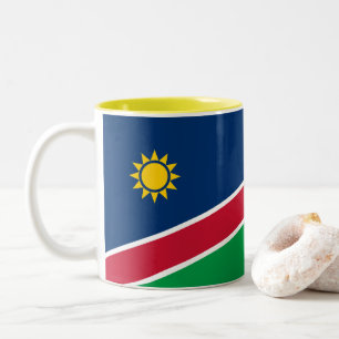Flagge Namibias Zweifarbige Tasse
