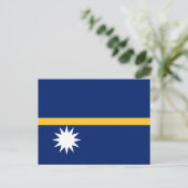 Flagge Naurus Postkarte (Stehend Vorderseite)