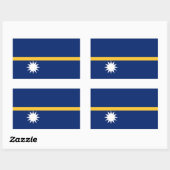 Flagge Naurus Rechteckiger Aufkleber (Blatt)