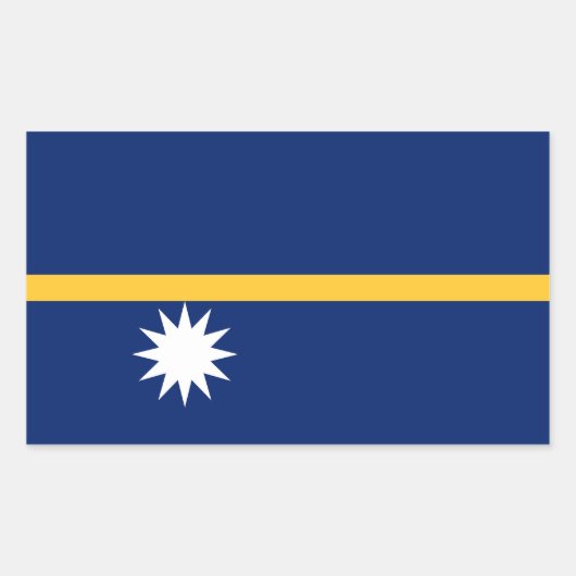 Flagge Naurus Rechteckiger Aufkleber (Vorderseite)