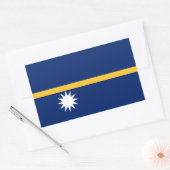 Flagge Naurus Rechteckiger Aufkleber (Umschlag)