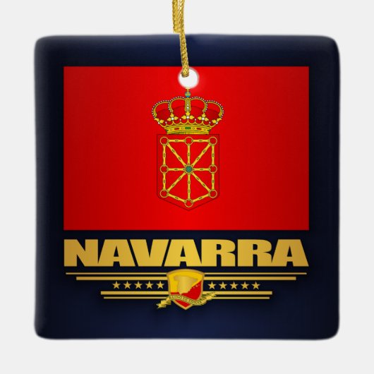 Flagge Navarra (Navarra) Keramikornament (Vorderseite)