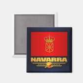 Flagge Navarra (Navarra) Magnet (Vorderseite/Rückseite)