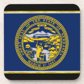 Flagge Nebraska Getränkeuntersetzer (Vorderseite)