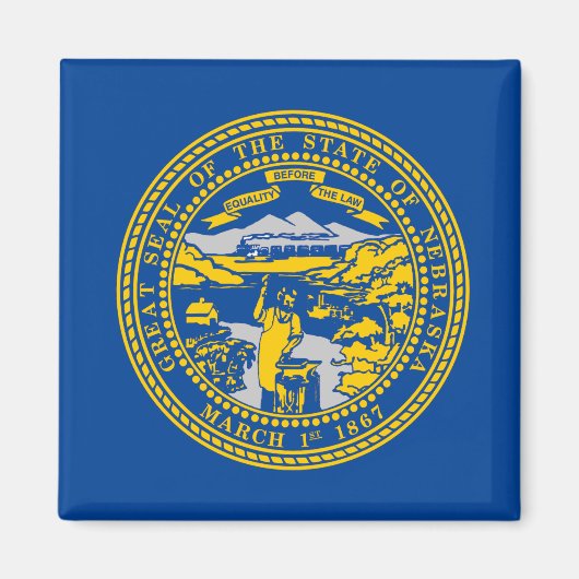 Flagge Nebraska Magnet (Vorne)