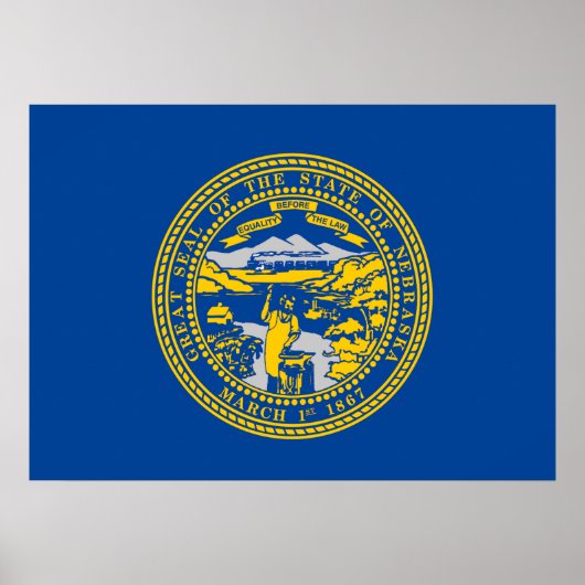 Flagge Nebraska Poster (Vorne)