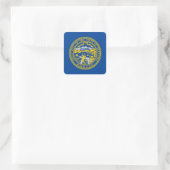 Flagge Nebraska Quadratischer Aufkleber (Tasche)