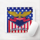 Flagge Nebraska USA Mousepad (Mit Mouse)