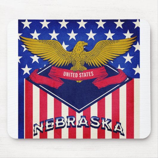 Flagge Nebraska USA Mousepad (Vorne)