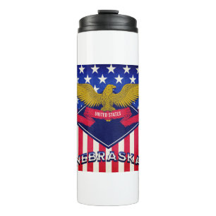 Flagge Nebraska USA Thermosbecher