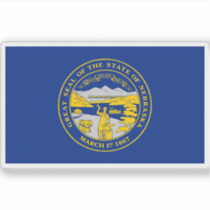 Flagge Nebraskas Aufkleber