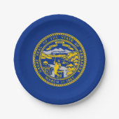 Flagge Nebraskas, Nebraskanische Flagge Pappteller (Vorderseite)