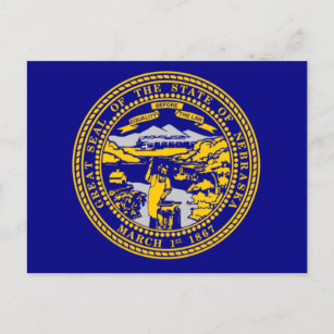 Flagge Nebraskas Postkarte